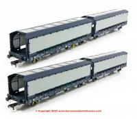 OO-IPA-471A Revolution Trains IPA Car Carrier Quad Set Covered - Groupe Cat Blue